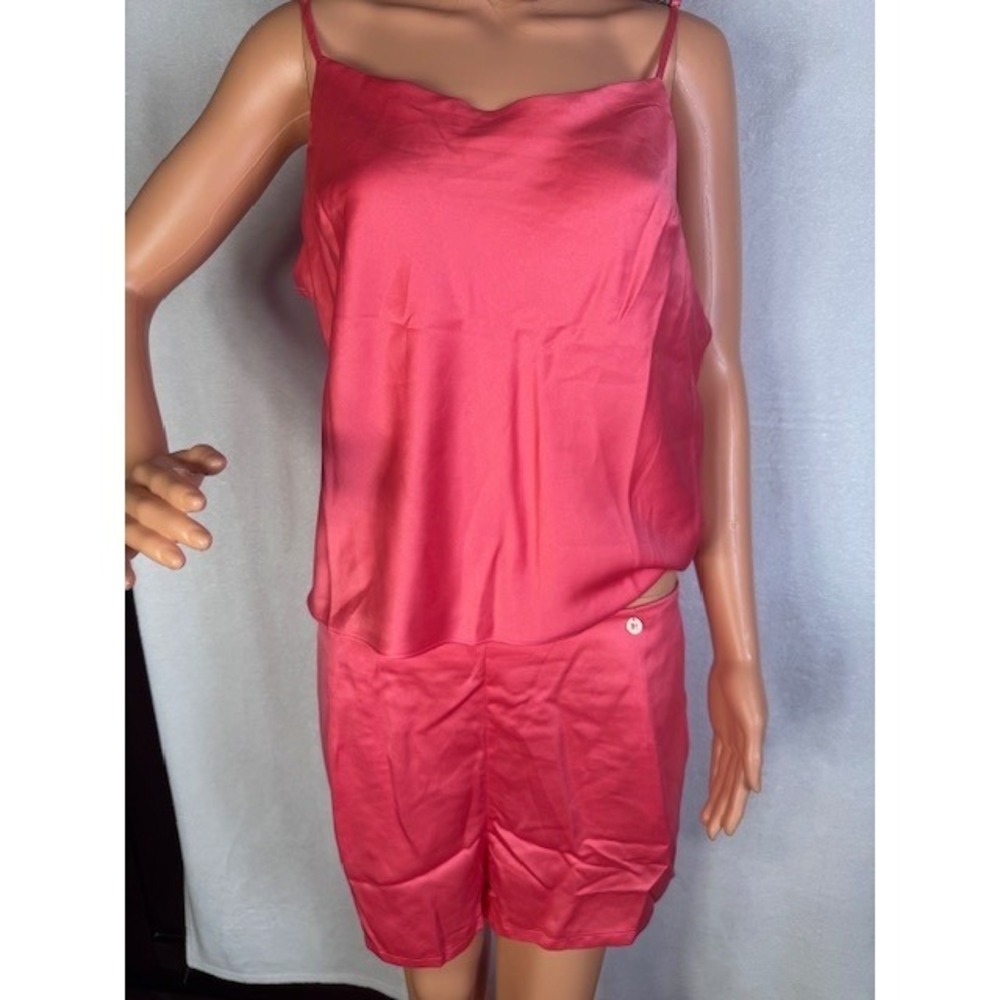 NEW Nordstrom's Midnight Bakery 2 Piece silky pink pajama short set Size Large